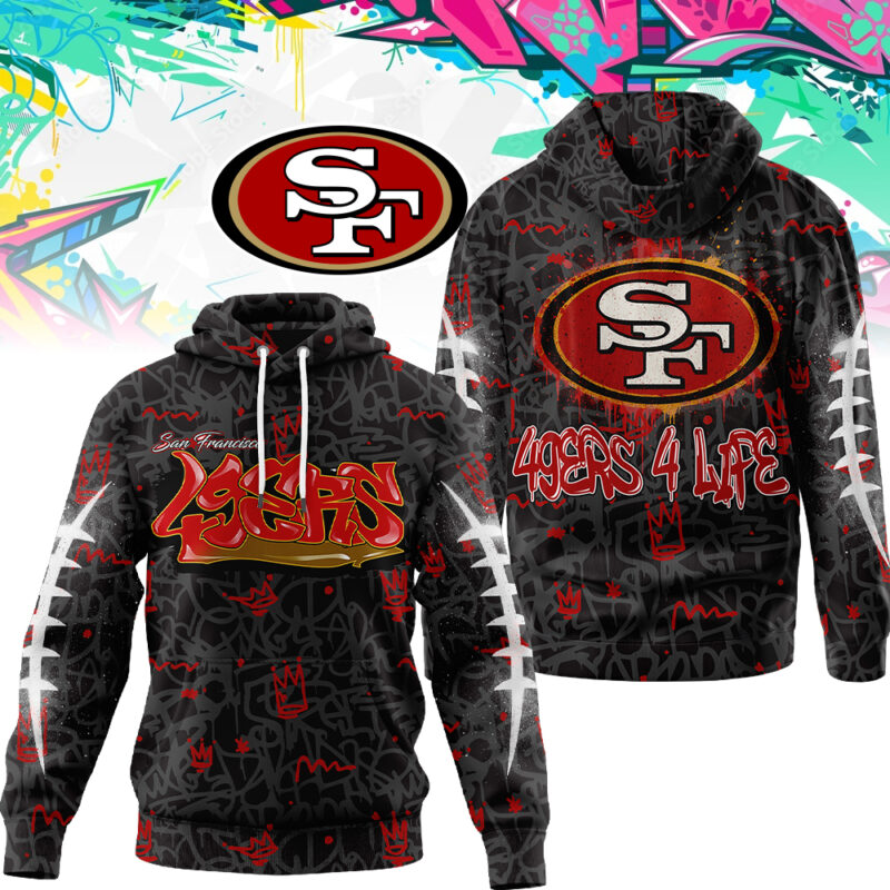 Premium NFL X SF Special Graffiti My Team 4 Life Hoodie NDT TDT