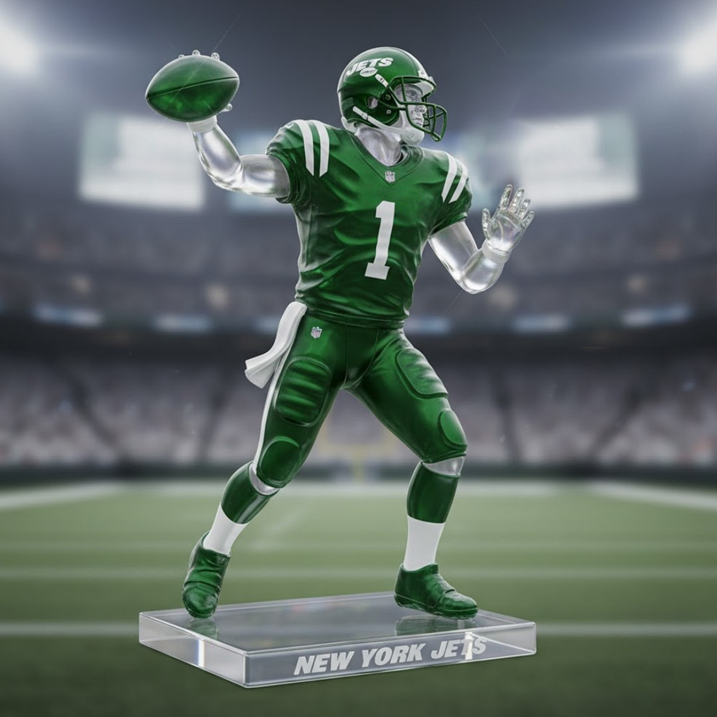 Premium NYJ x NFL Crystal Style Desktop Ornament DatND DVT