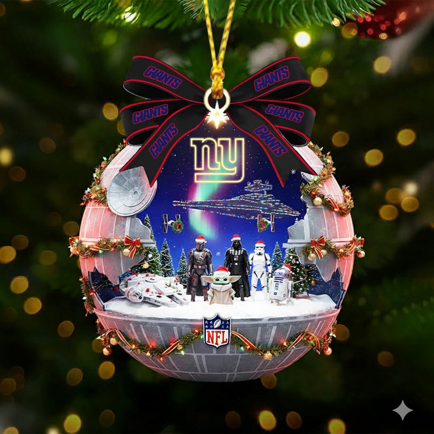 PREMIUM X NYG NFL GIFT CHRISTMAS ORNAMENT NDT NHM