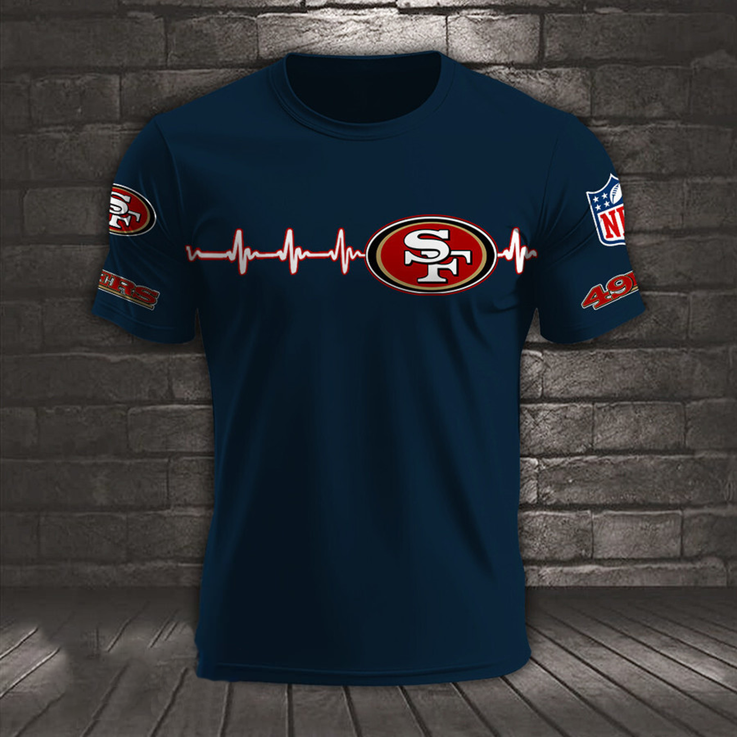 SF x NFL Heart Rate Map Special 3D Shirt DatND ThuongNH