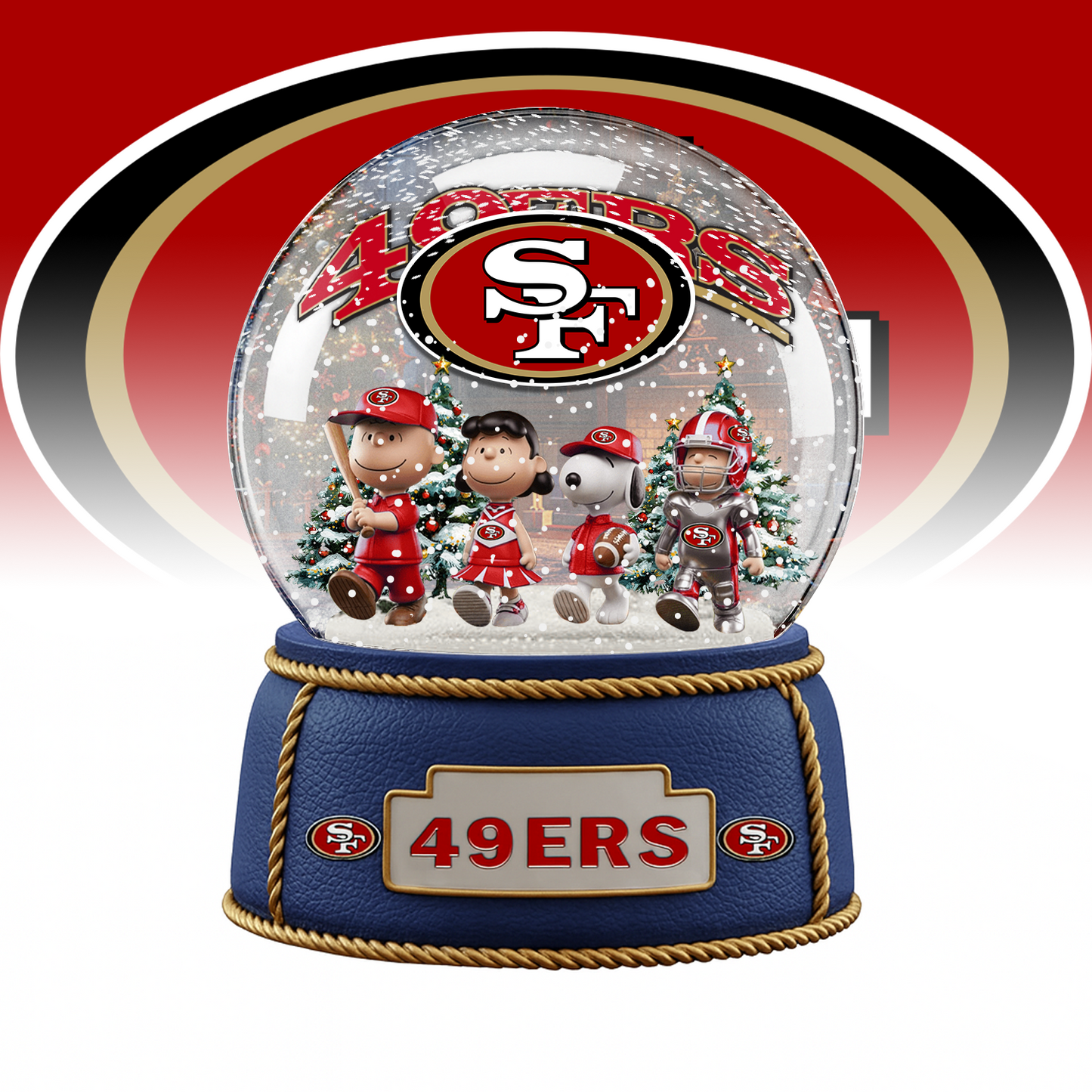SF x NFL Snooopy Christmas Acrylic Block Plaque TUANND TANTD