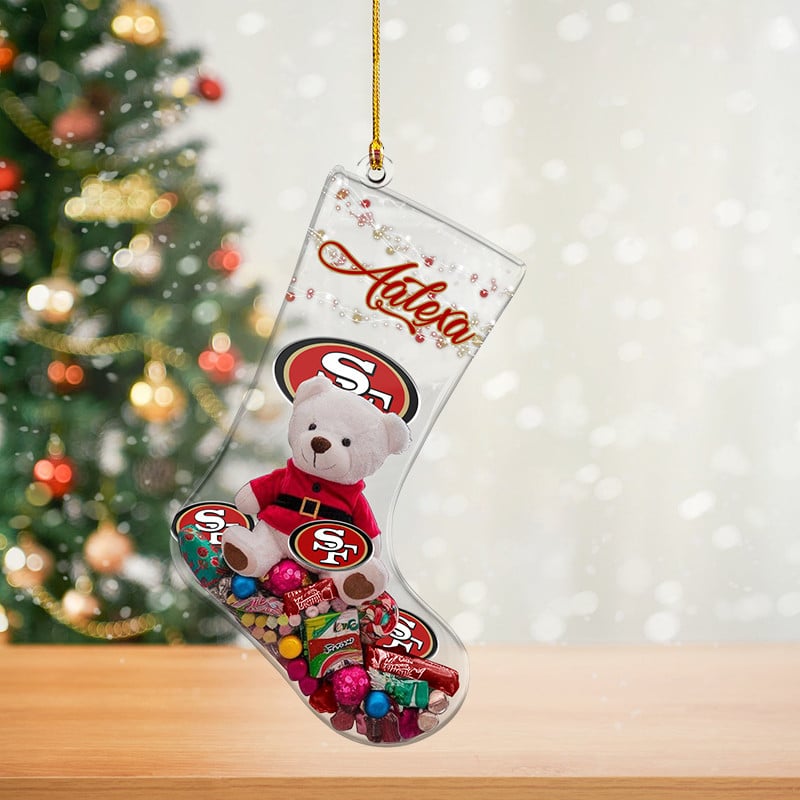 SF49 Christmas NFL Personalized Acrylic Ornament For Fan DDTNTL