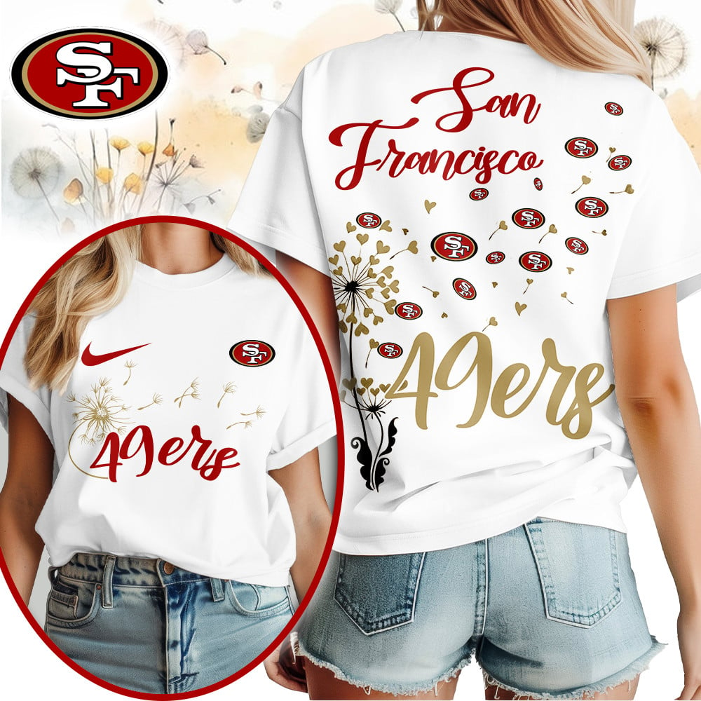 SF49 Premium NFL Dandelion Flower Women Shirt DDT CTND