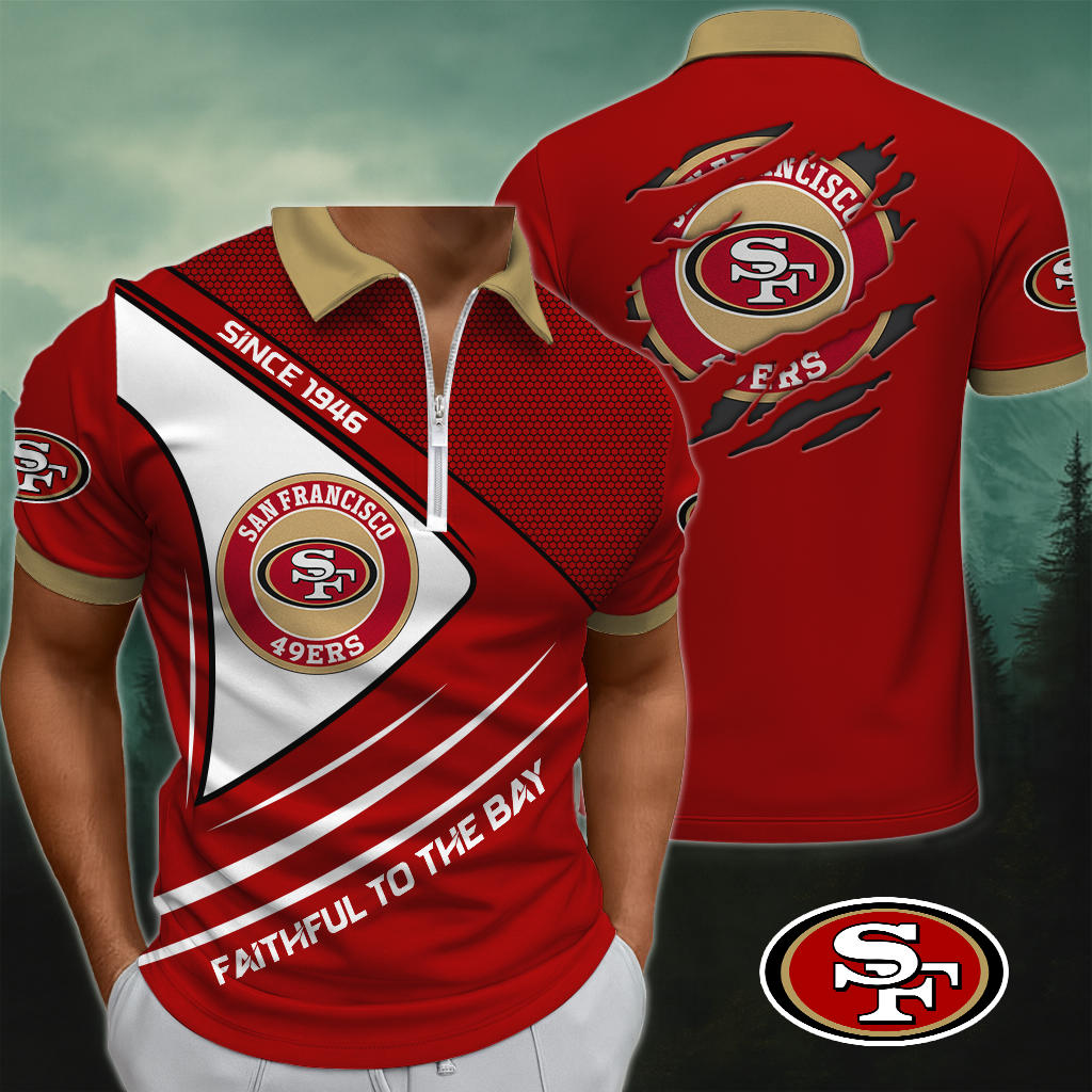 SF49 x NFL Premium 3D Zip Polo DDT NTL