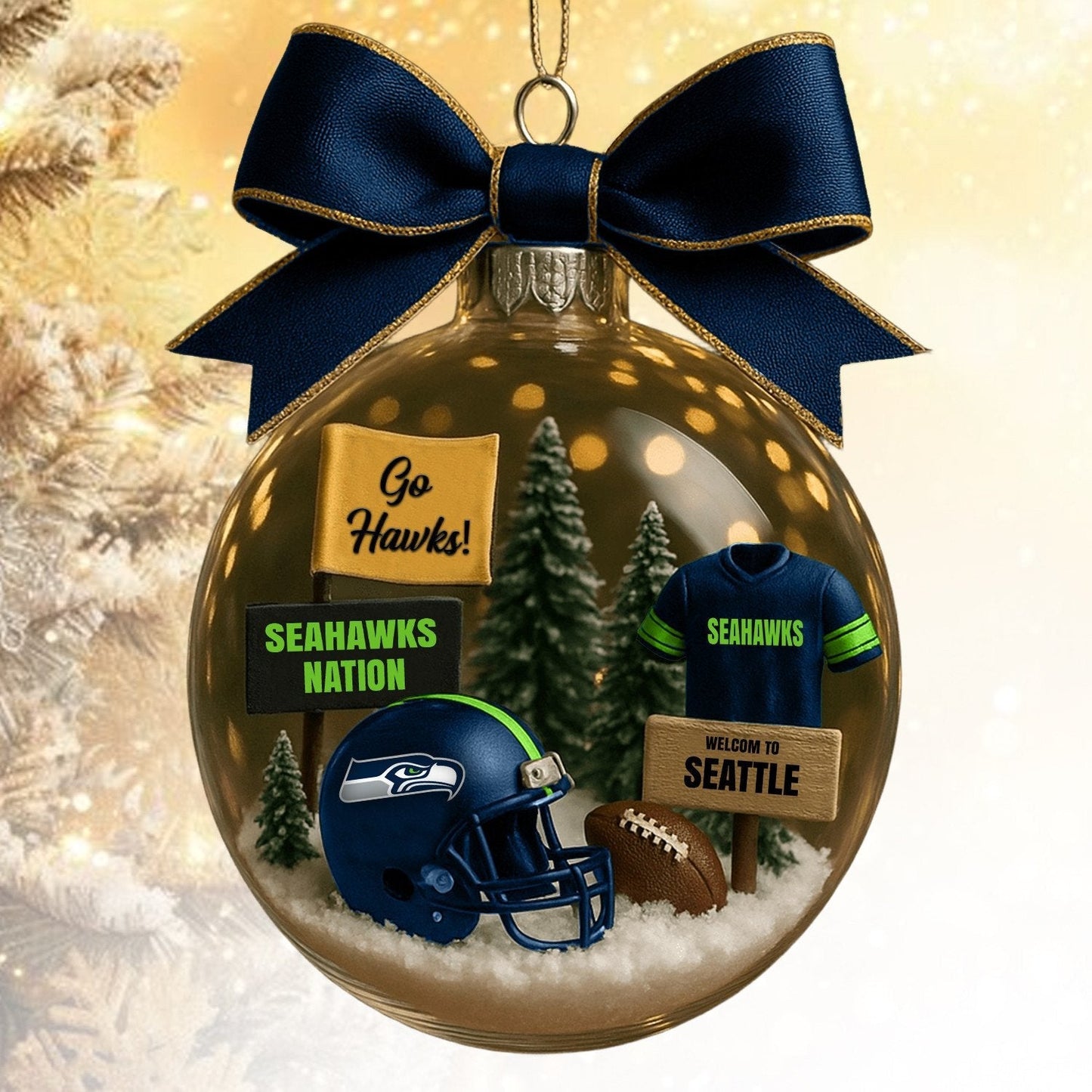 SS NFL Acrylic Ball Ornament - Best Gift For Fans DDT CTND