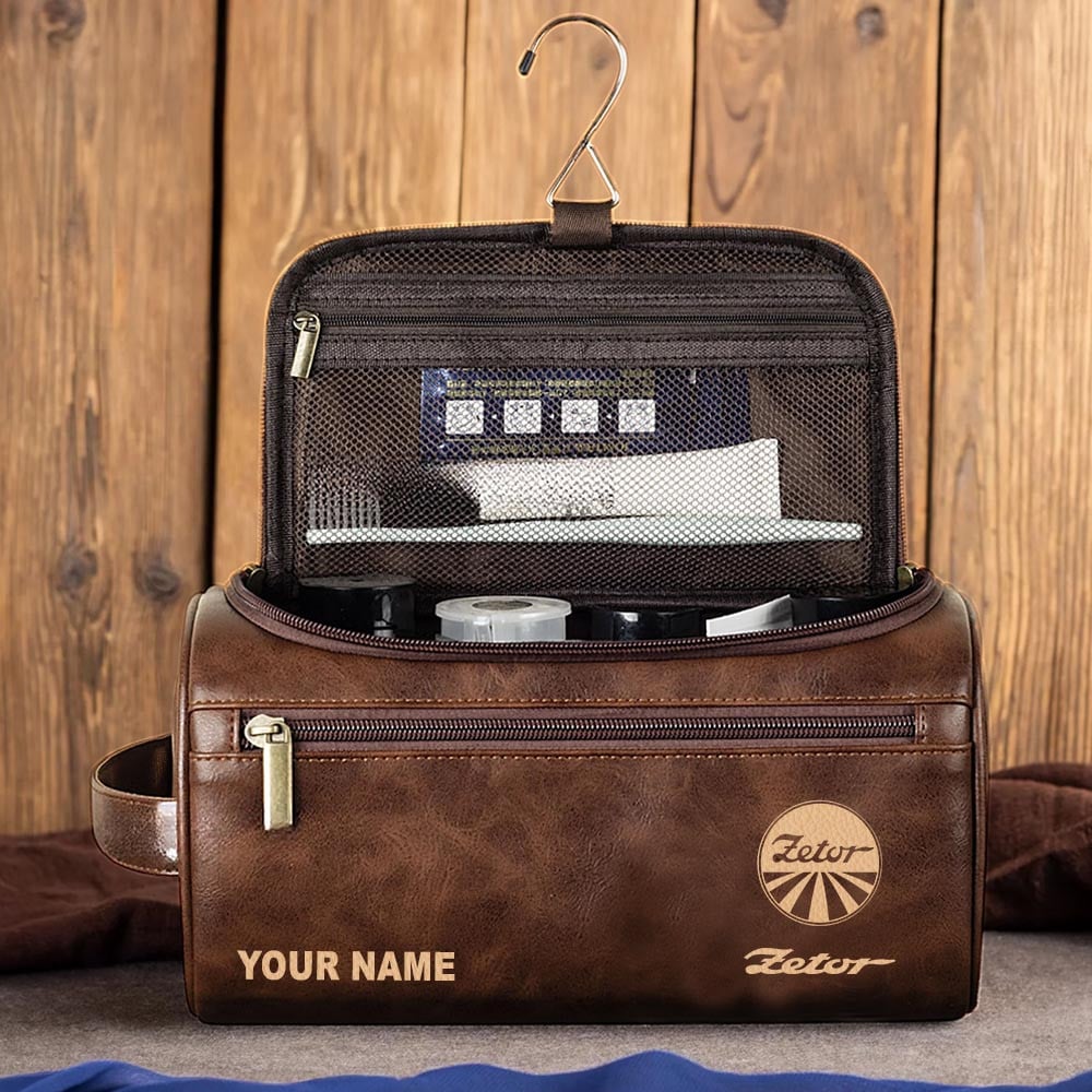Tractor ZET Personalized Leather Toiletry Bag HLP HLPHUONG