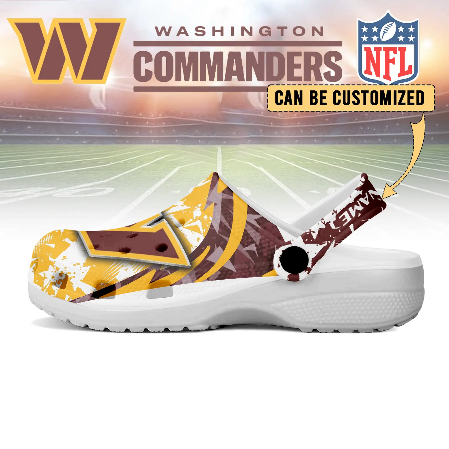 WAS x NFL Crocs Crocband Clogs Shoes DatND DVT