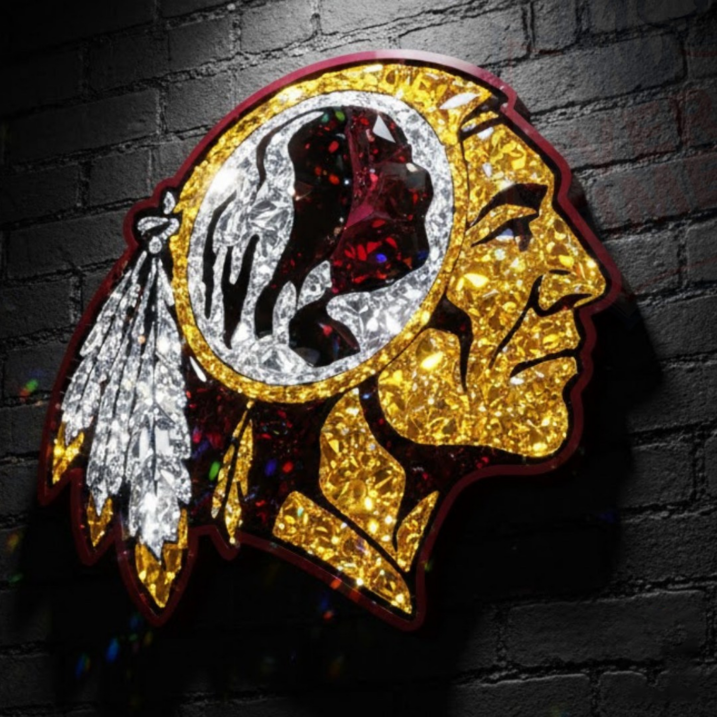 WAS X NFL Diamond Crystal Wall Art DatND DVT