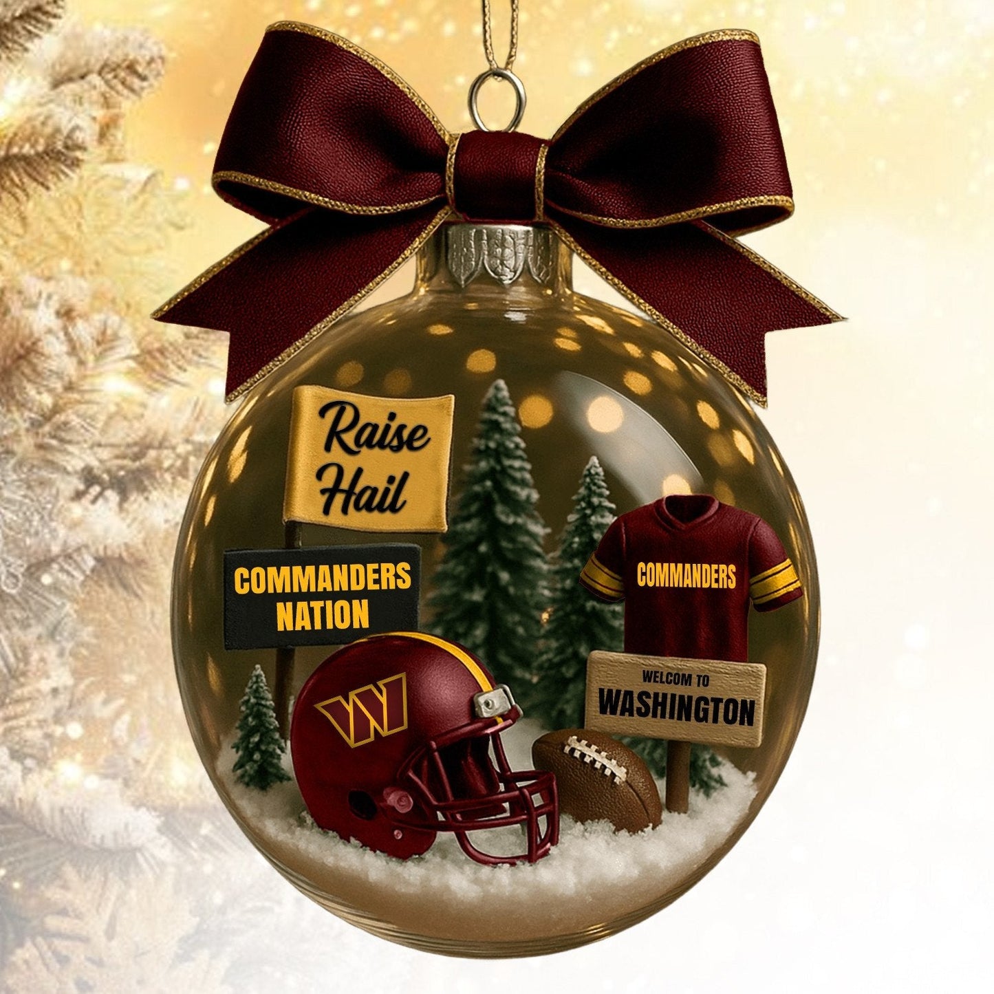 WC NFL Acrylic Ball Ornament - Best Gift For Fans DDT CTND