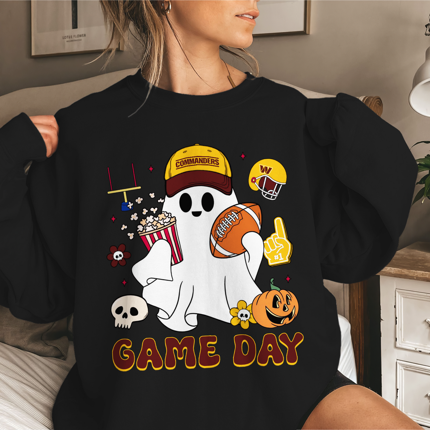 WC Game Day Football Ghost Sweatshirt DDT NTL