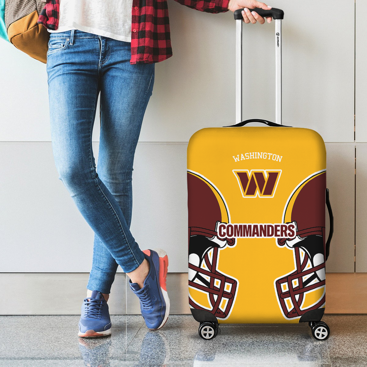 WC NFL V2 Luggage Cover Suitcase Protector DDT NTL