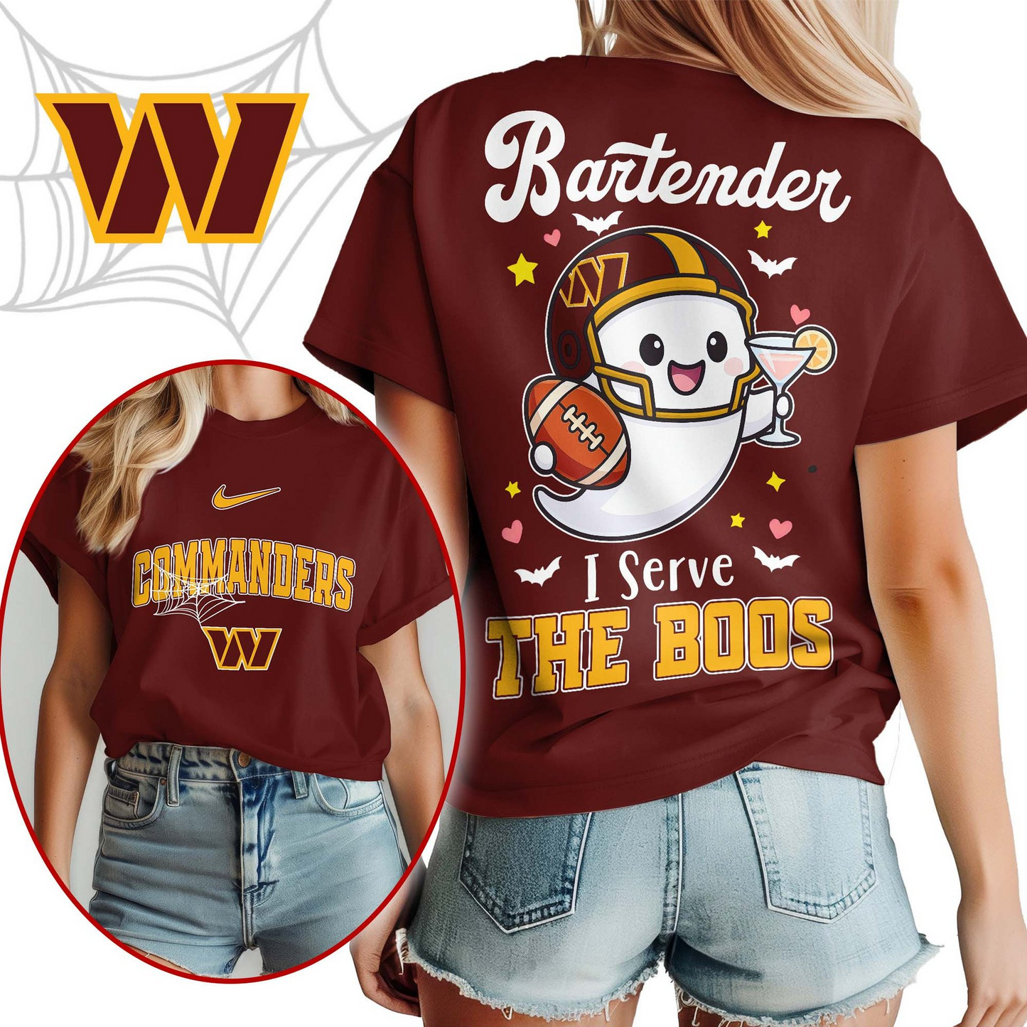 WC Premium NFL Bartender Halloween Fan Women Shirt DDT CTND