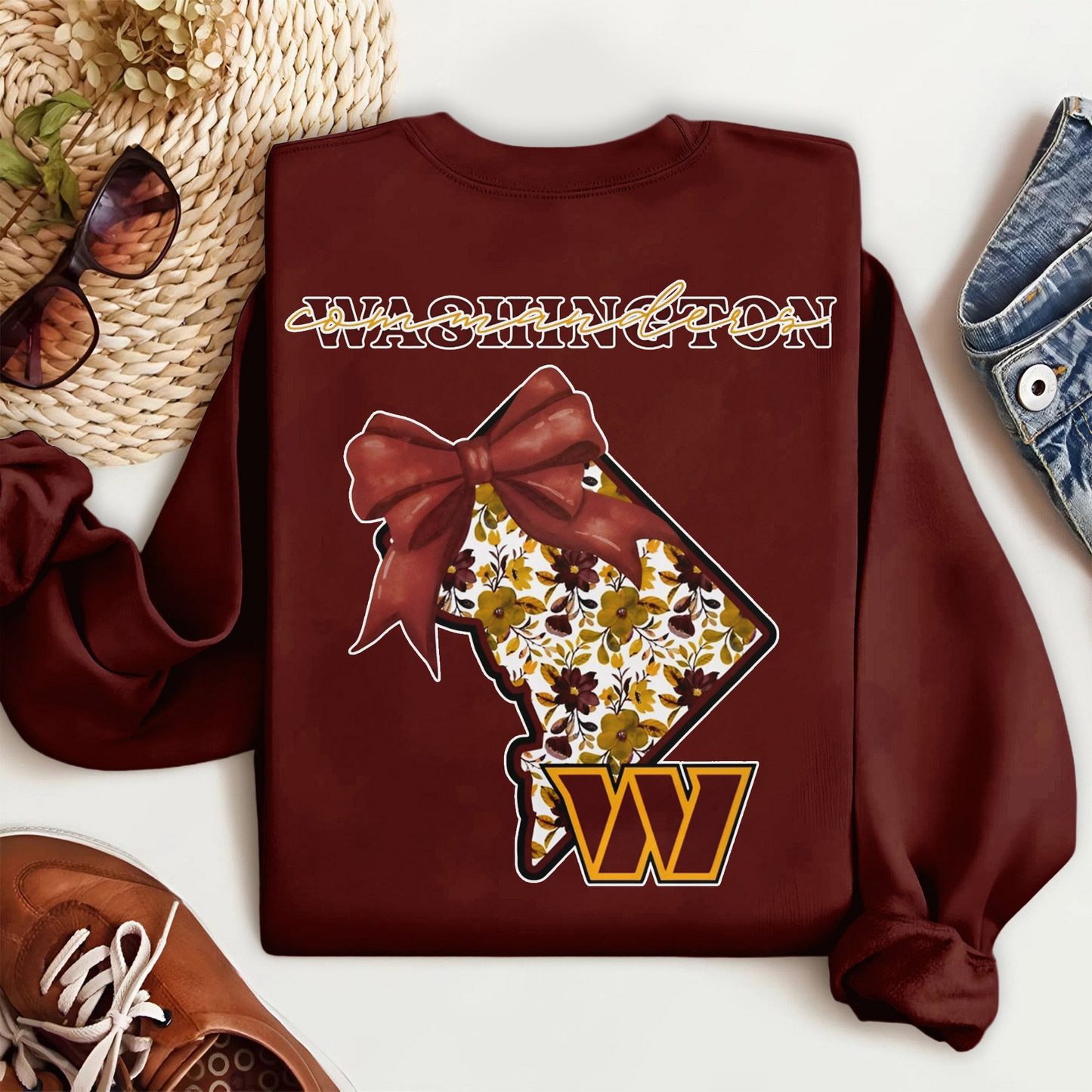 WC Premium NFL Cozy State Bow Sweatshirt DDT NTL