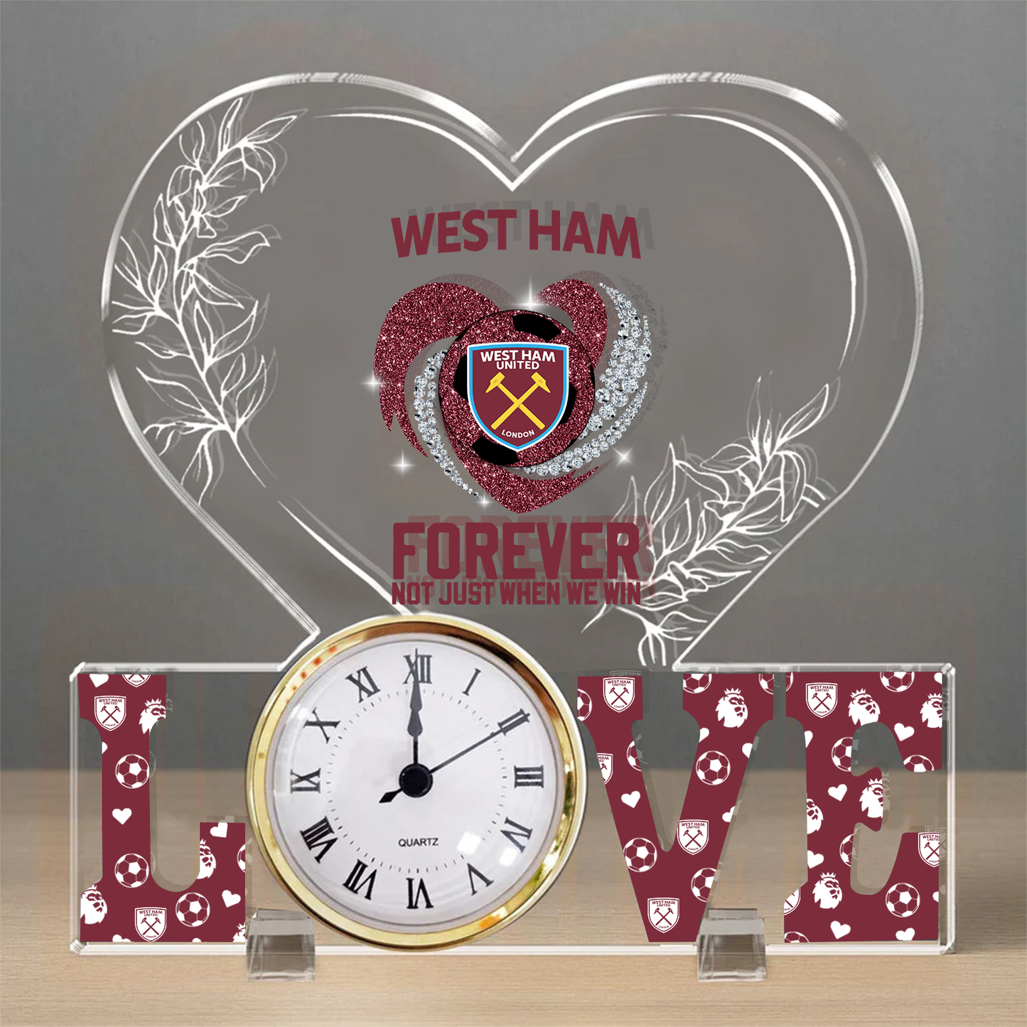 WES x EPL Forever Not Just When We Win Acrylic Clock DatND ThuongND