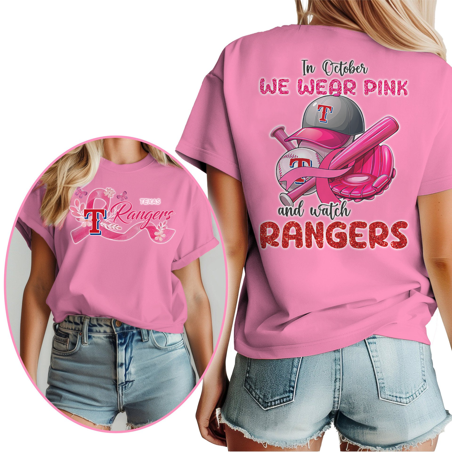 In October We Wear Pink And Watch MLB TR Shirt DDT NTL