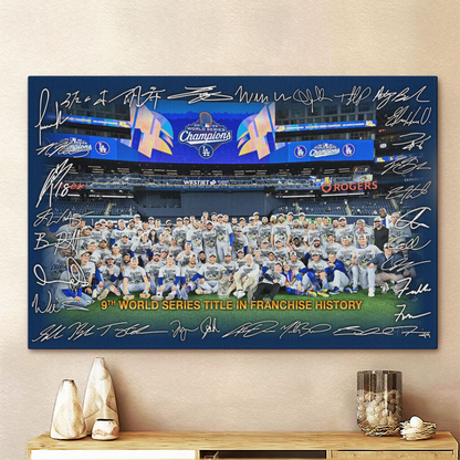 2025 World Series Champions Rectangle Canvas With Inner Frame V1 NAK NHT