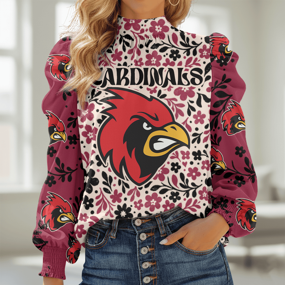 AC NFL Women Puff Sleeve Blouse DDT NTL