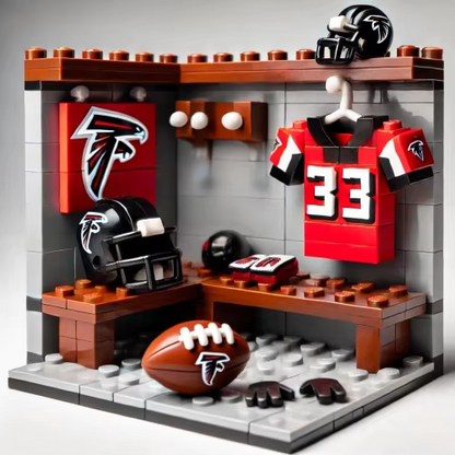 NFL Teams Custom Building Blocks Creative Peripheral Gift Model Toy Mini Changing Room Professional Football League Teams DDT CTND