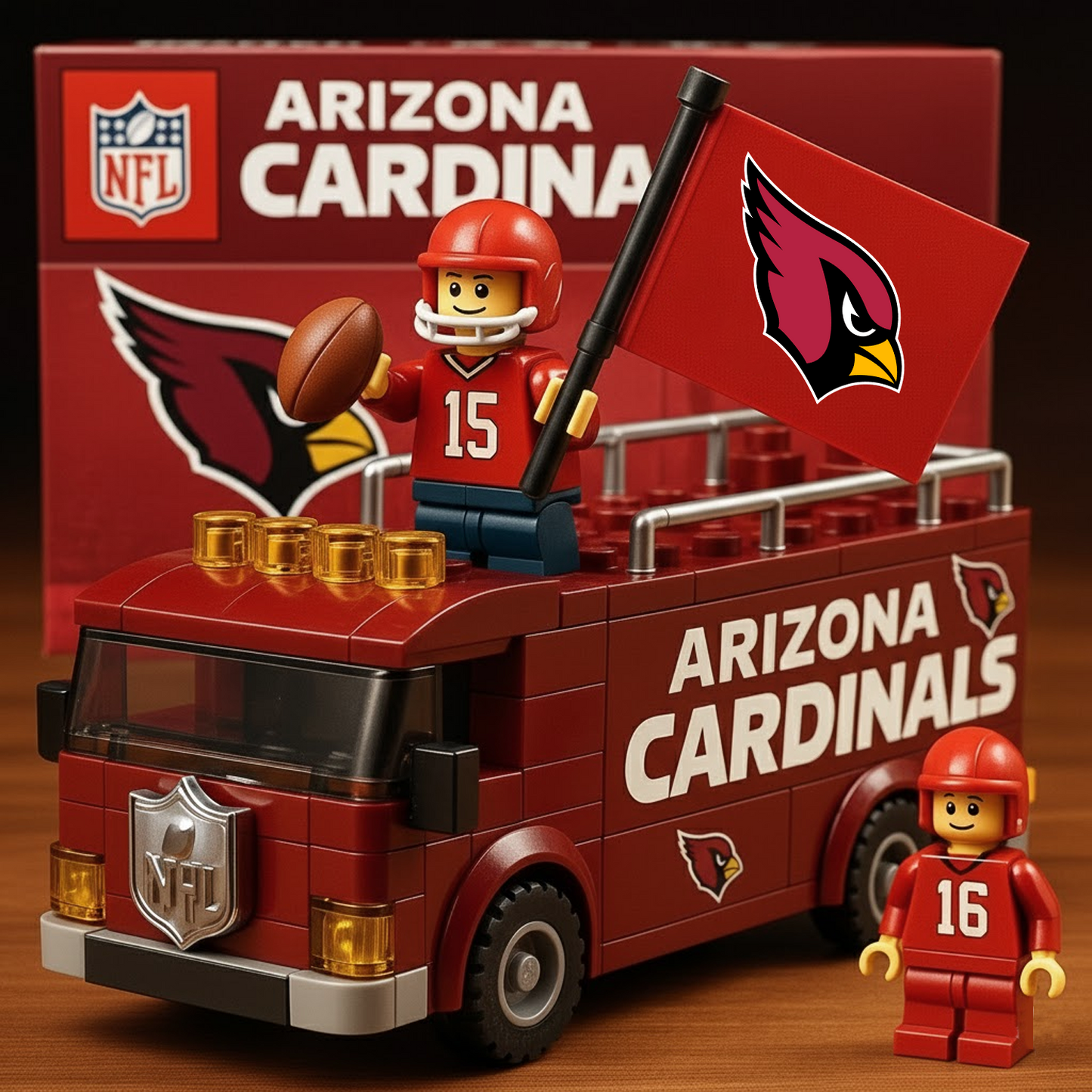ARI x NFL Building Blocks Bus Toy Set DatND DVT