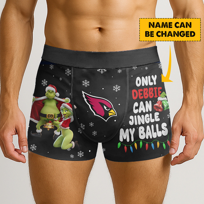 ARI x NFL Funny Grinch Men Boxers Personalized Any Name DatND DVT