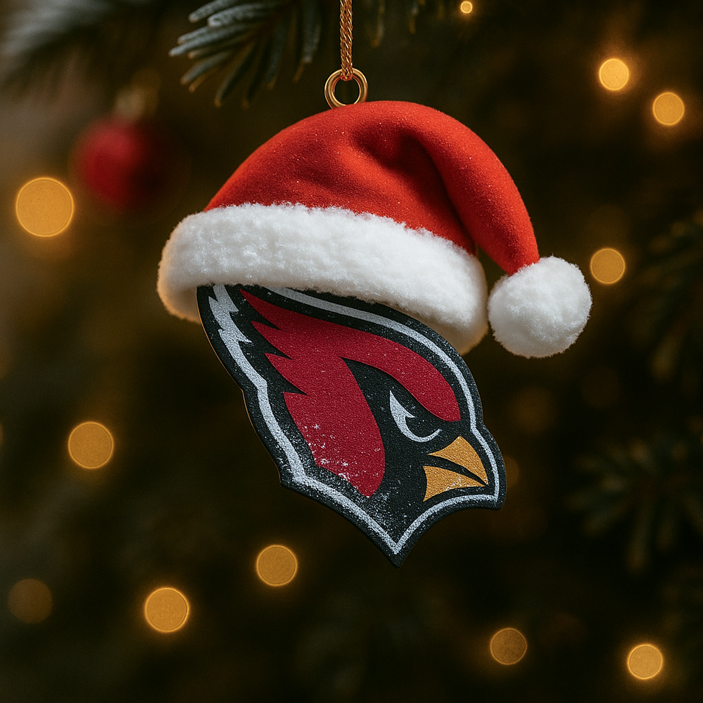 ARI x NFL Santa Hat Christmas Ornament 0811 DatND DVT