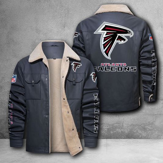 ATL X NFL LEATHER JACKET DATND THUONGNH