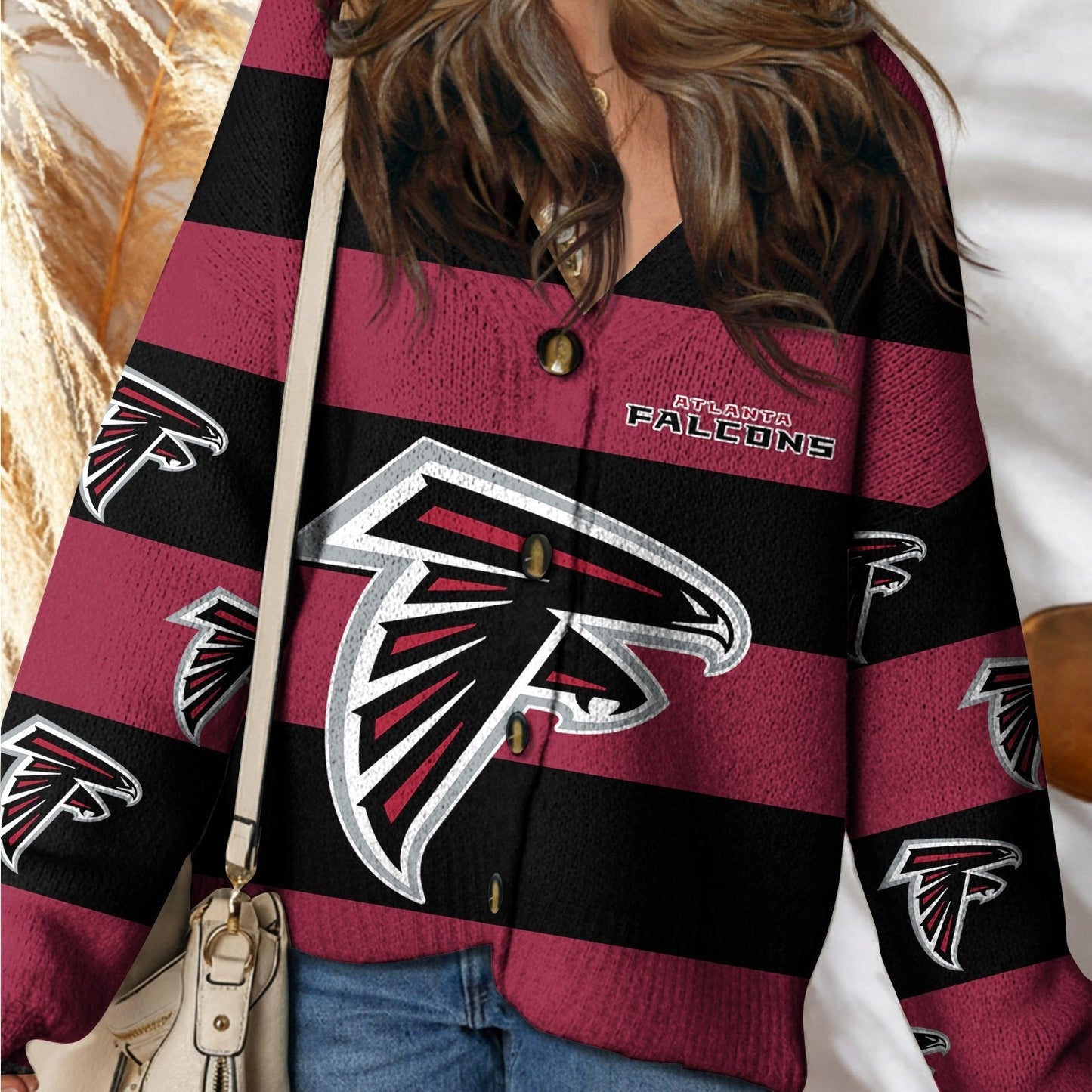 ATL x NFL Cardigan Sweatshirt With Button  DatND DVT