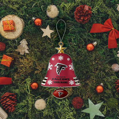 ATL x NFL Christmas Bell Ornament Custom Any Name DatND DVT