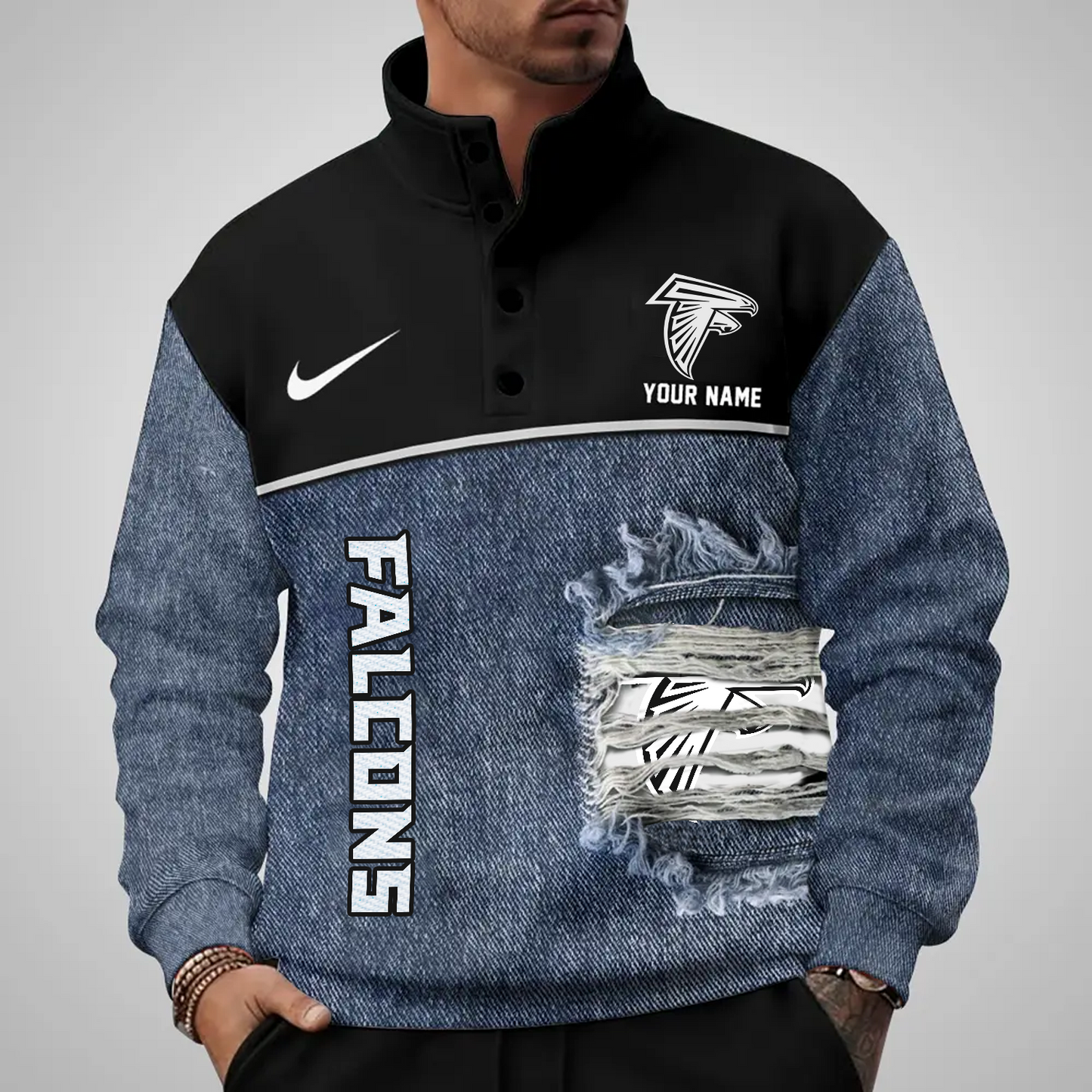 ATL x NFL Half Button Sweatshirt DatND DVT