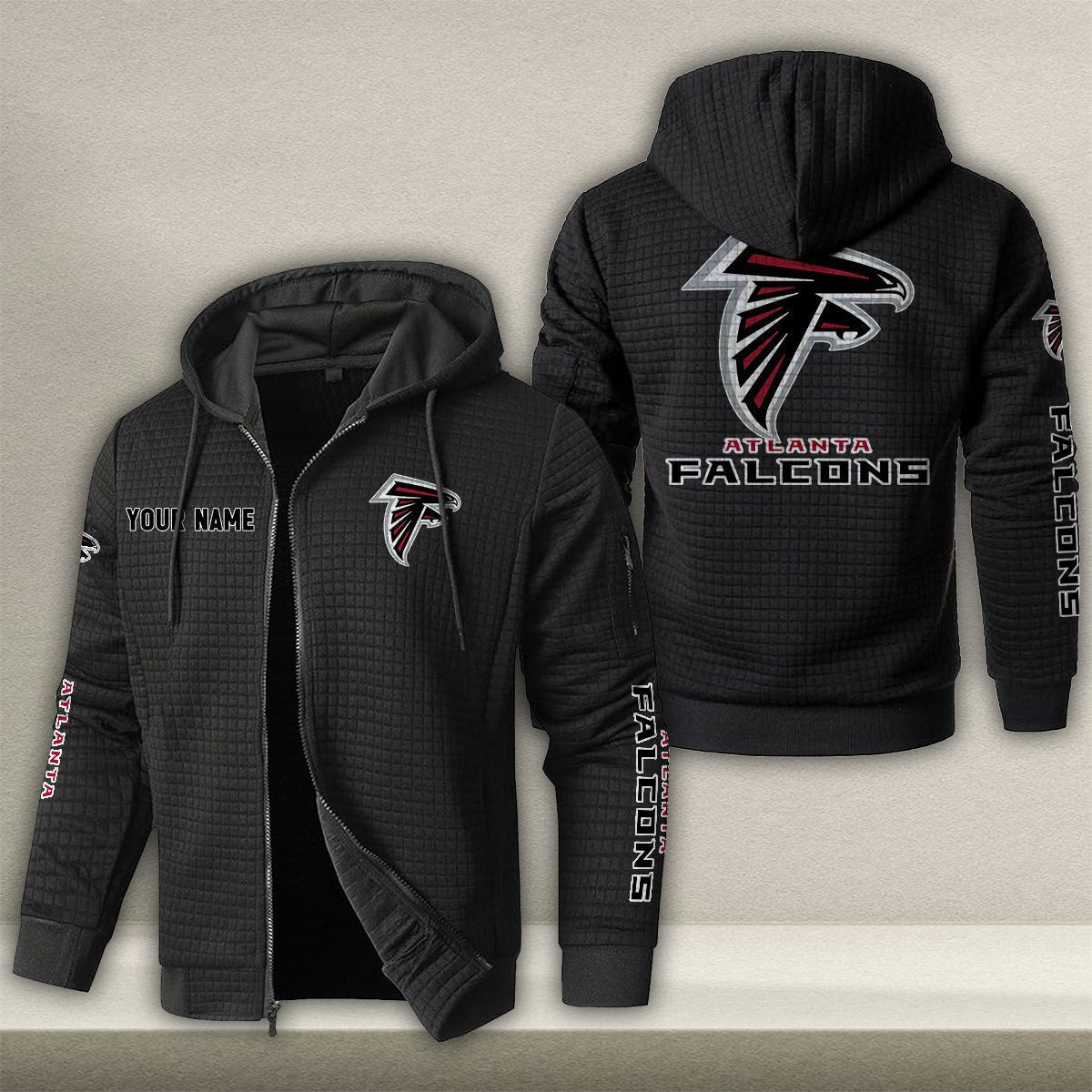 ATL x NFL Quilted Zip Hoodie DatND DVT