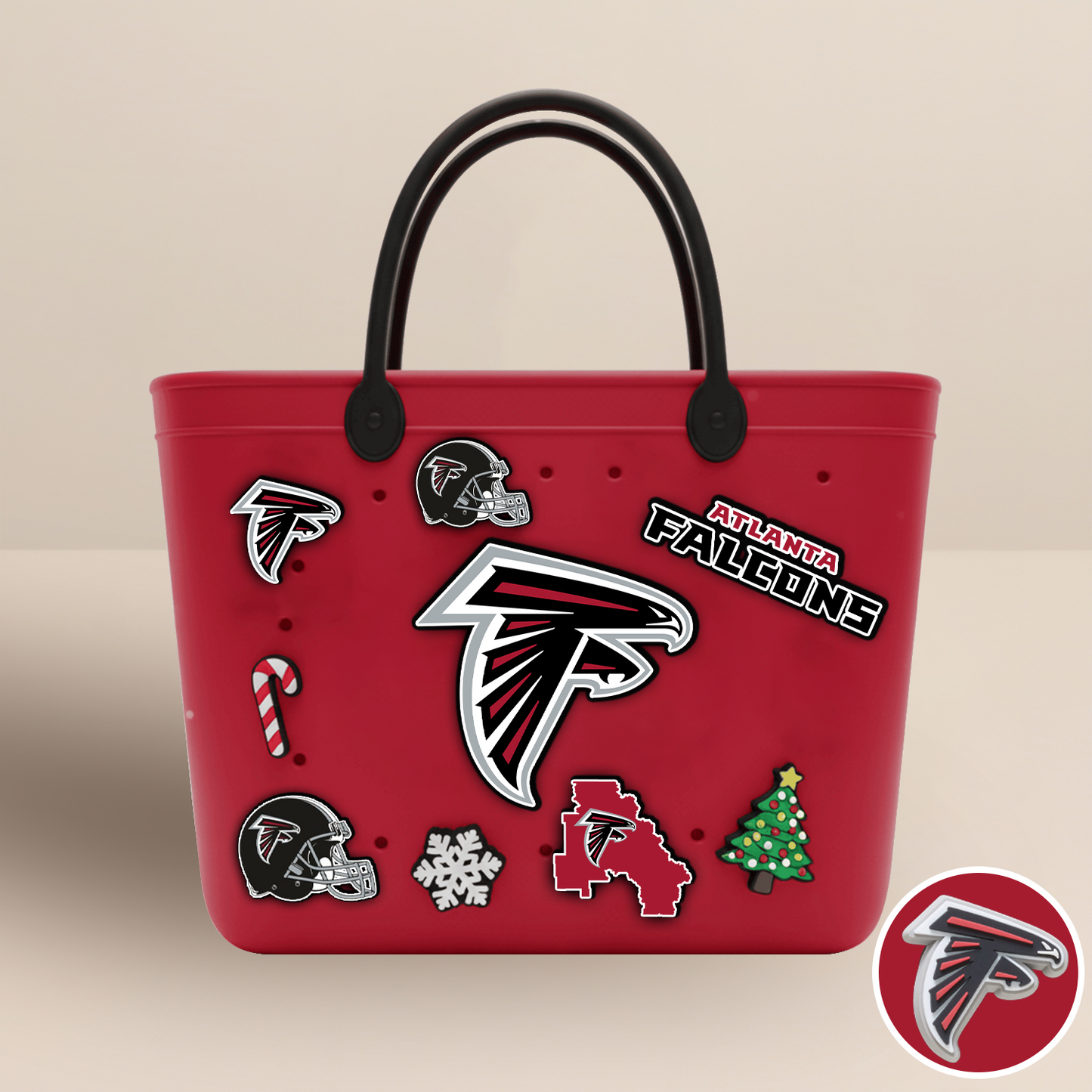 ATL x NFL Rubber Tote Bag with Team Charms DATND TANTD