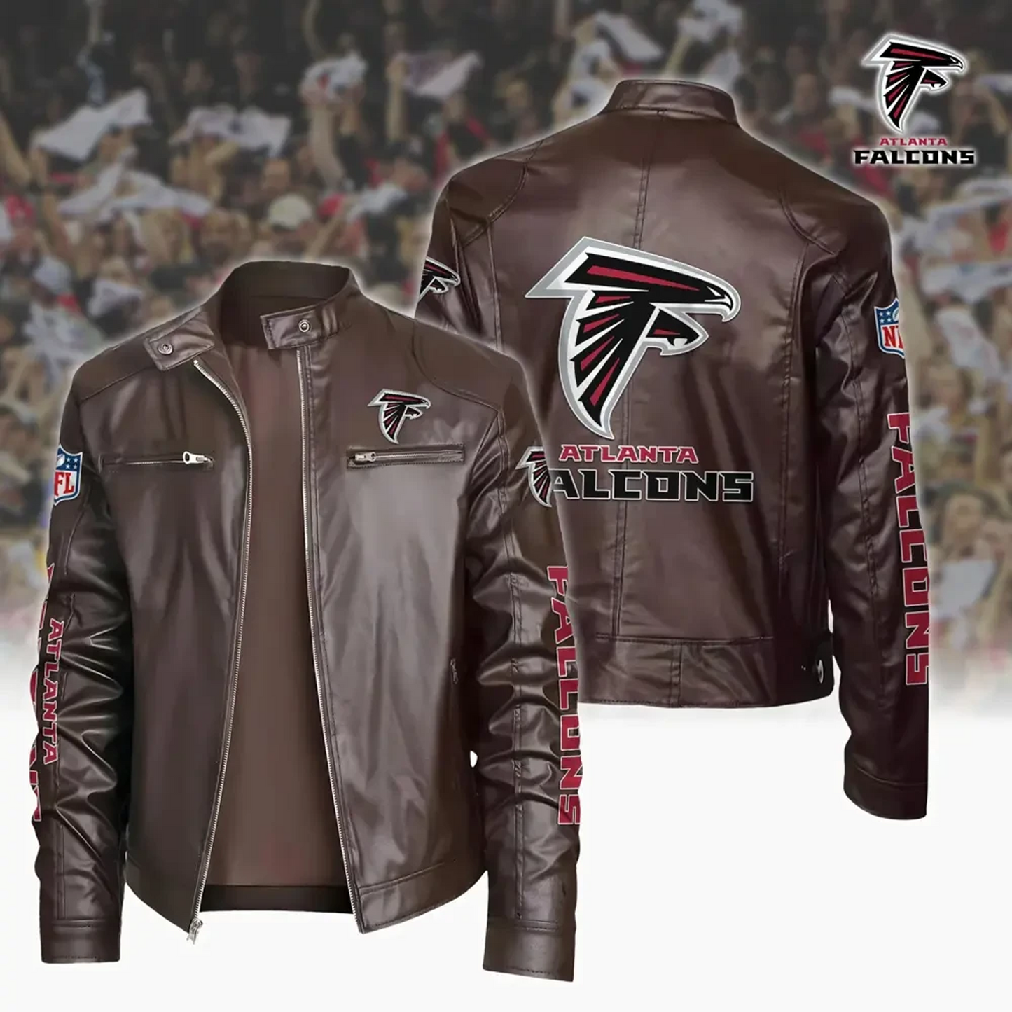 ATL x NFL Sport Leather Jacket DATND TANTD