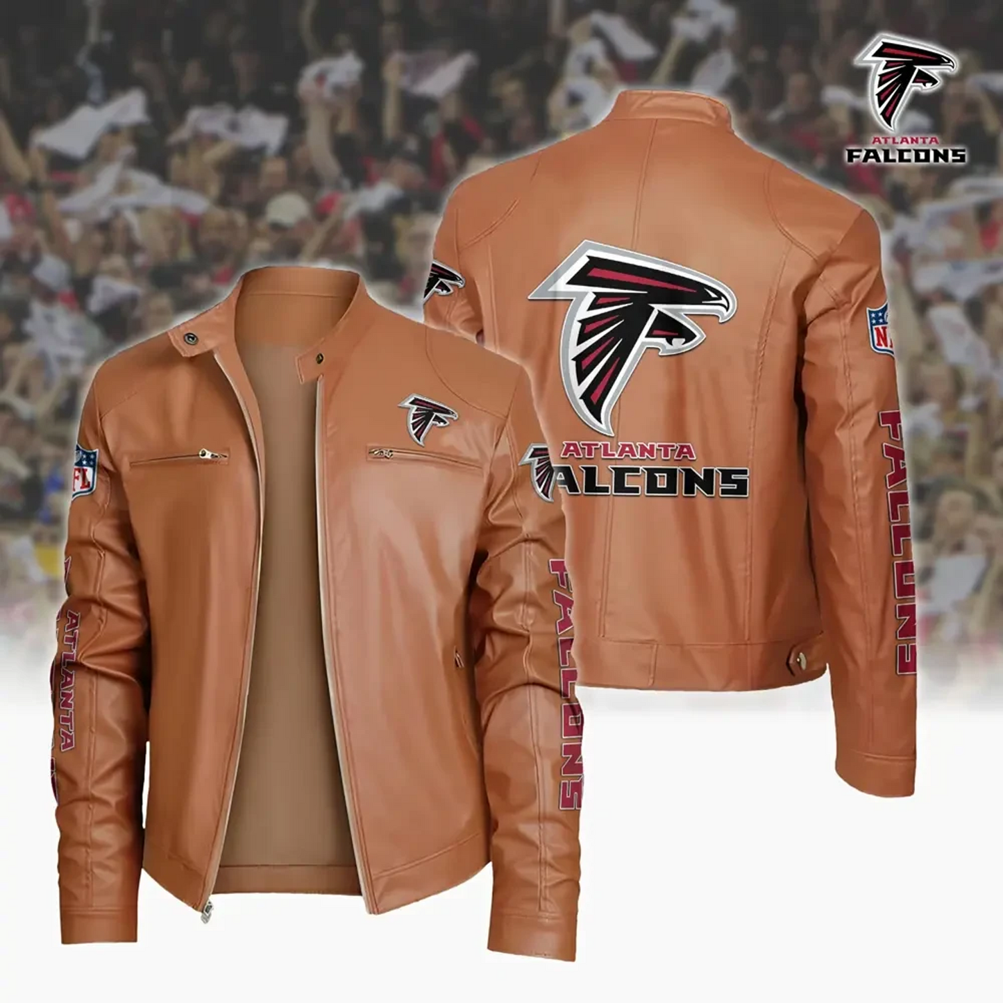 ATL x NFL Sport Leather Jacket DATND TANTD