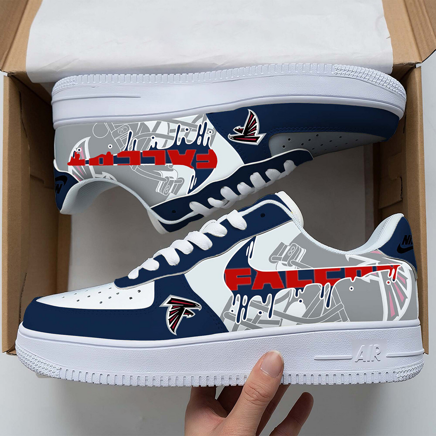 ATL x NFL Team Logo Fan Air Force 1 Shoes DATND TANTD