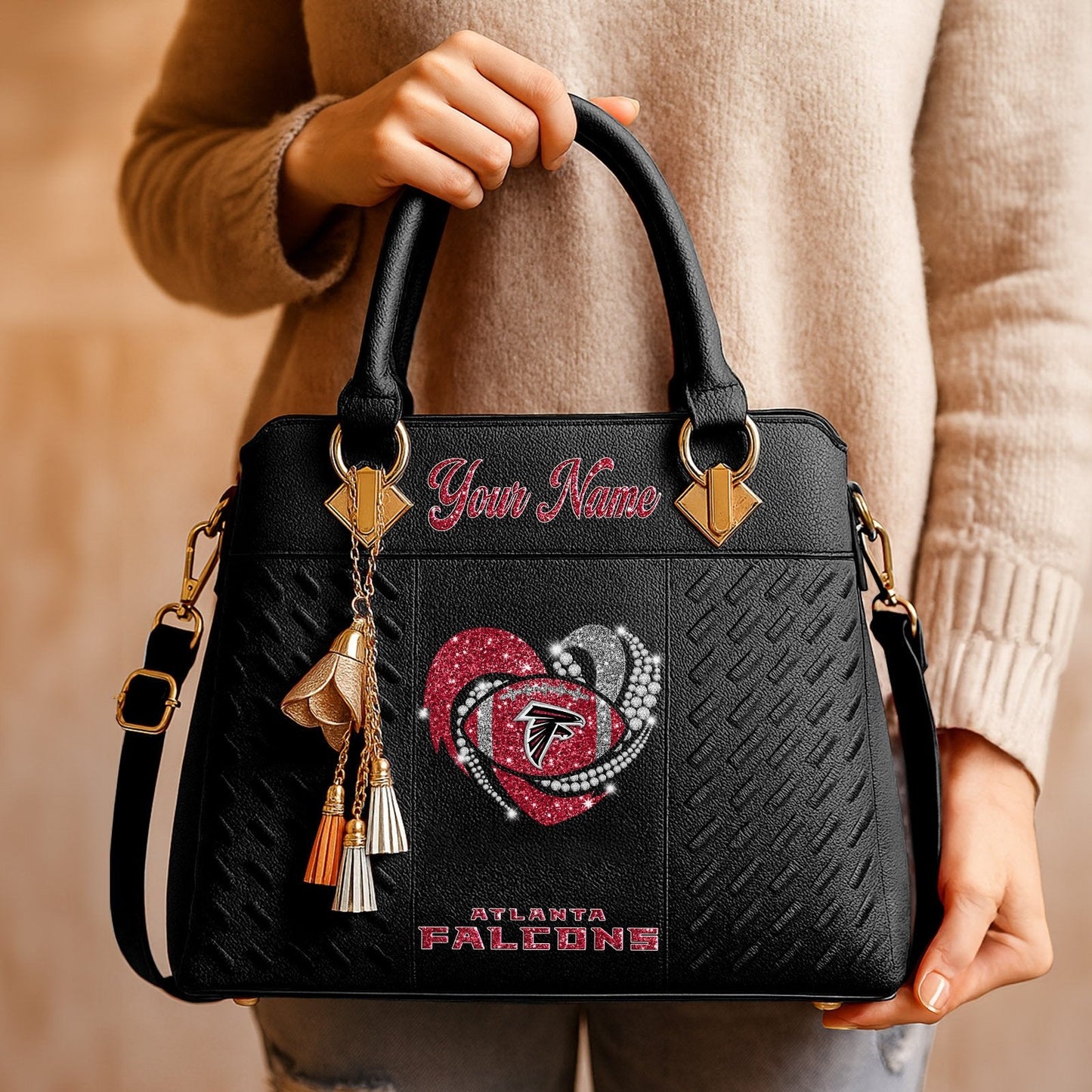 ATL x NFL Zip Handbag 0811 DatND DVT
