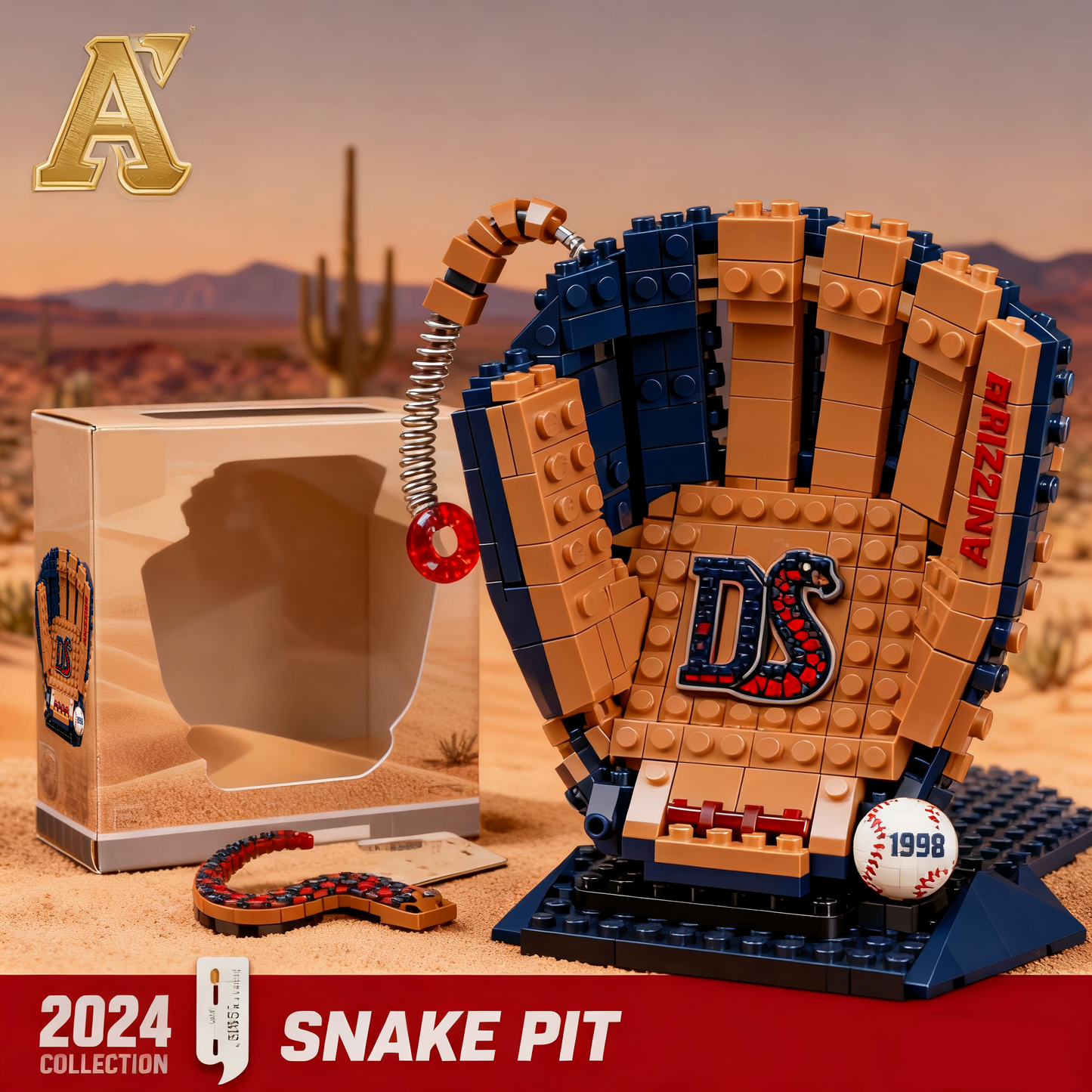 MLB Teams Baseball Glove Building Block Set DDT NTL