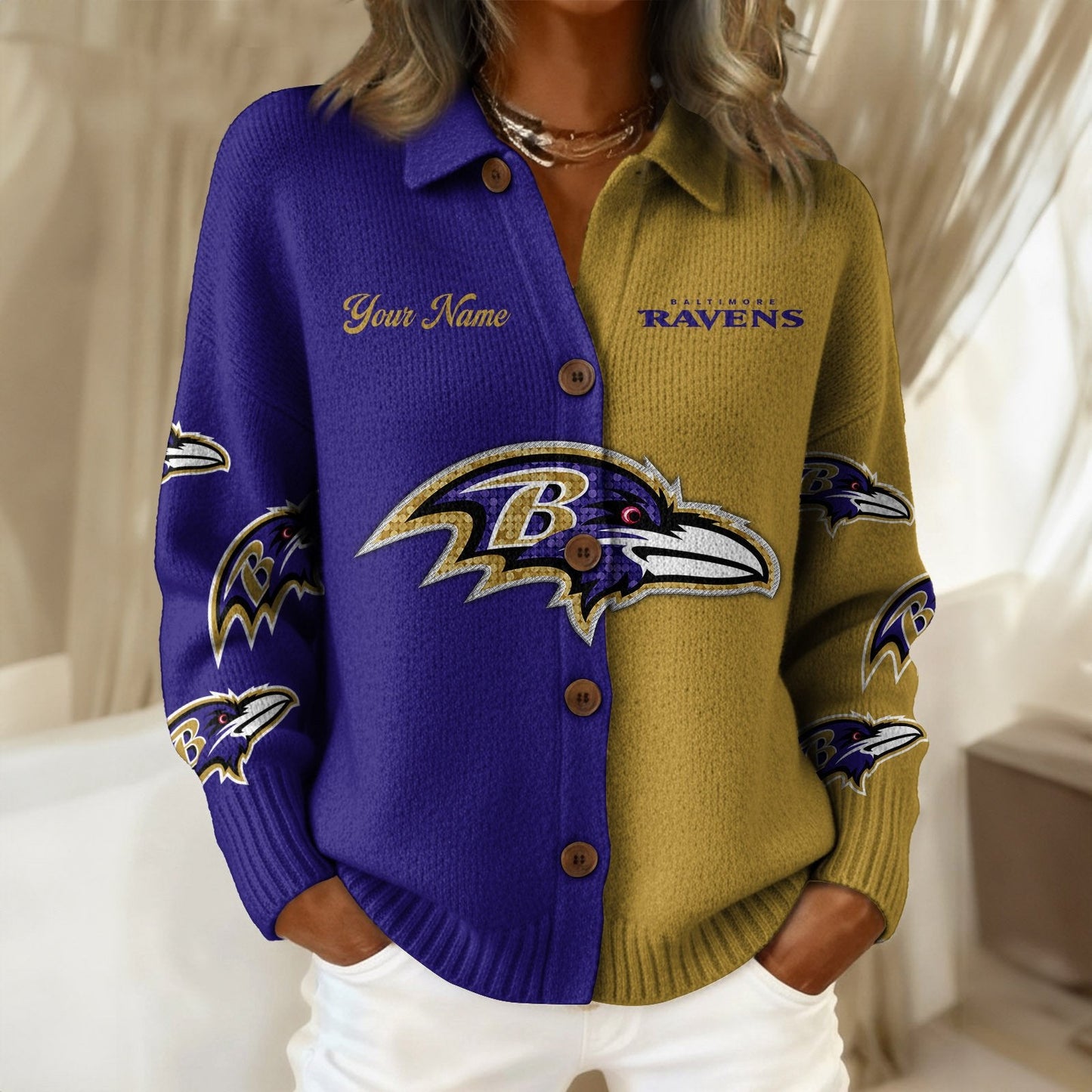 BAL x NFL Cardigan Jacket 1011 DatND DVT