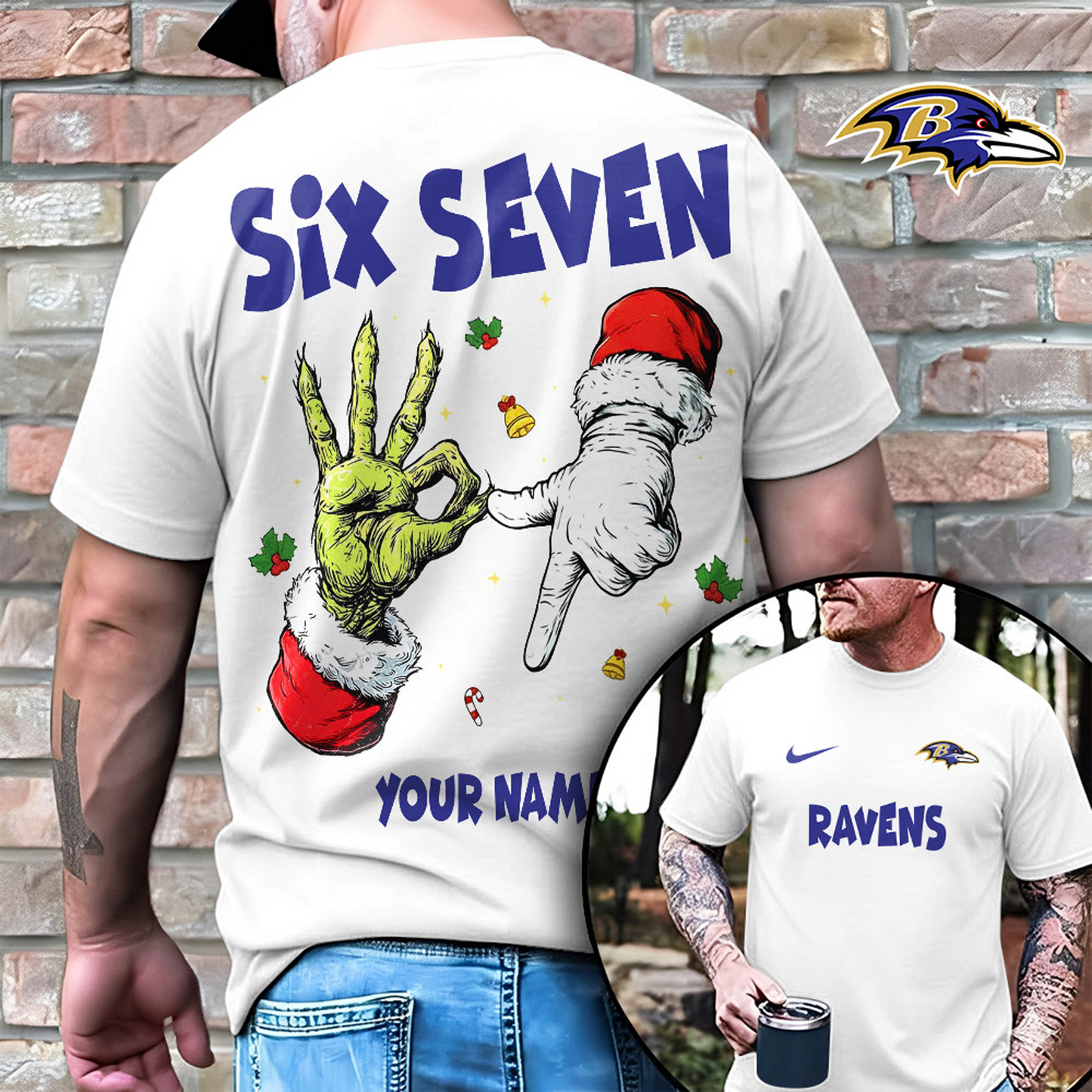 BAL x NFL Funny Six Seven Hot Trend Tshirt Custom Any Name DATND TANTD