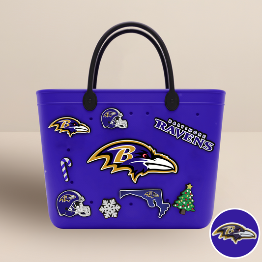 BAL x NFL Rubber Tote Bag with Team Charms DATND TANTD