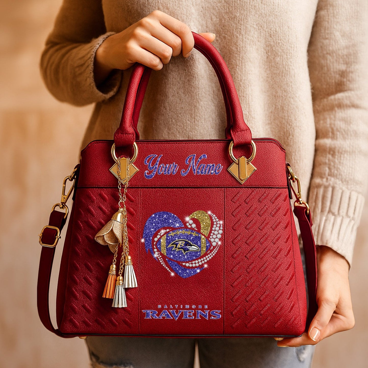 BAL x NFL Zip Handbag 0811 DatND DVT