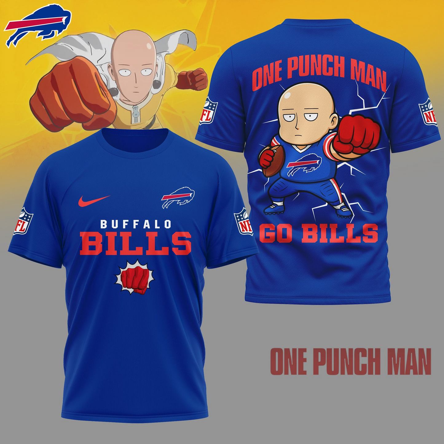 BB Premium NFL One Punch Man Fan 3D Shirt DDT NTL