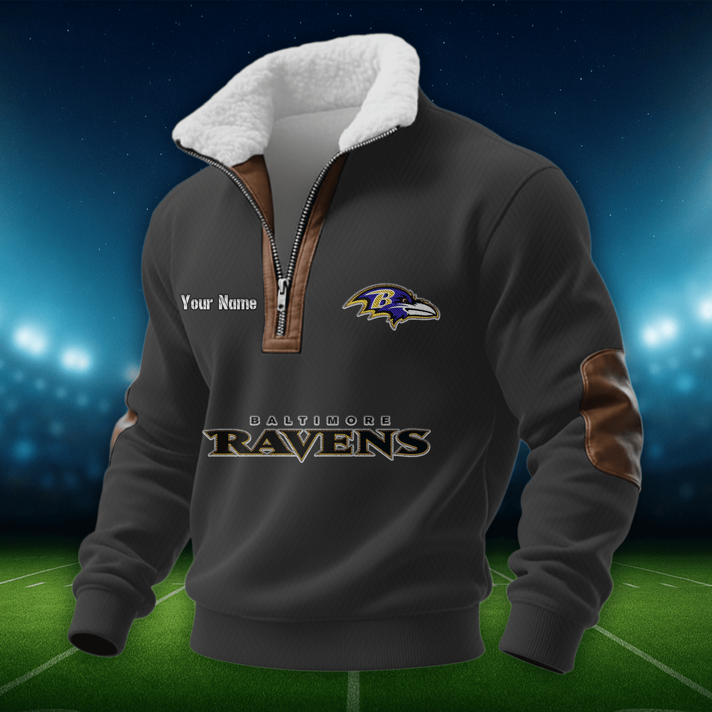 BR NFL Men Fur Collar Sweatshirt DDT CTND