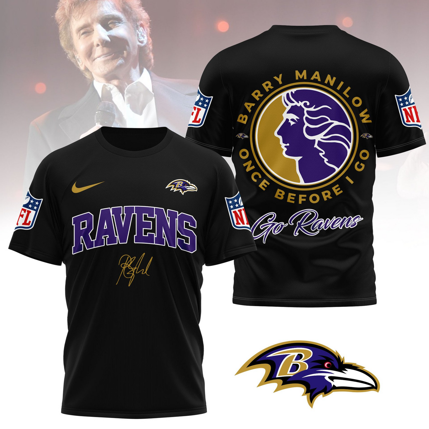 BR Premium NFL Barry Manilow Fan Shirt DDT CTND