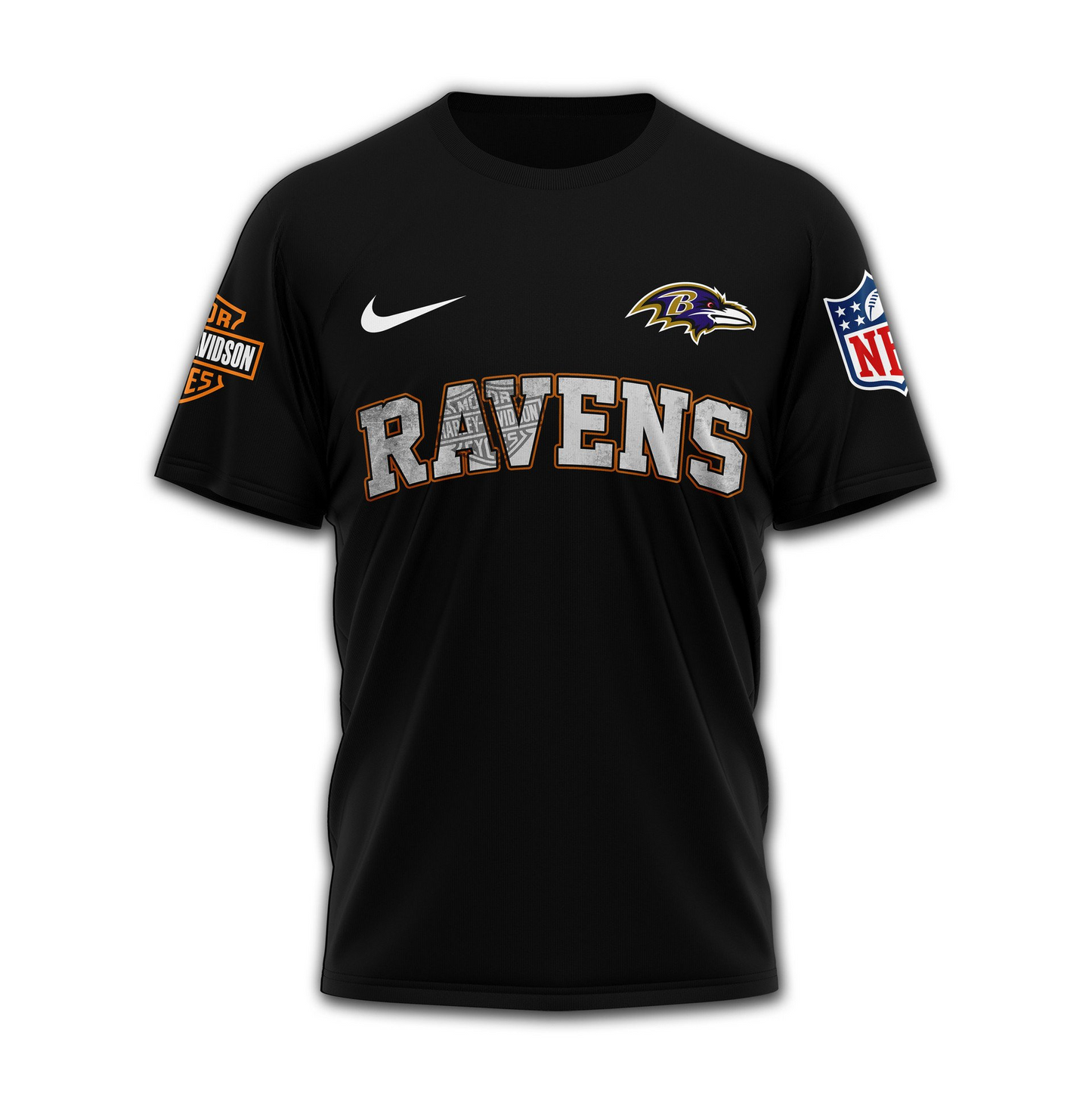 BR Premium NFL Harley-Davidson Santa Claus 3D Shirt DDT NTL