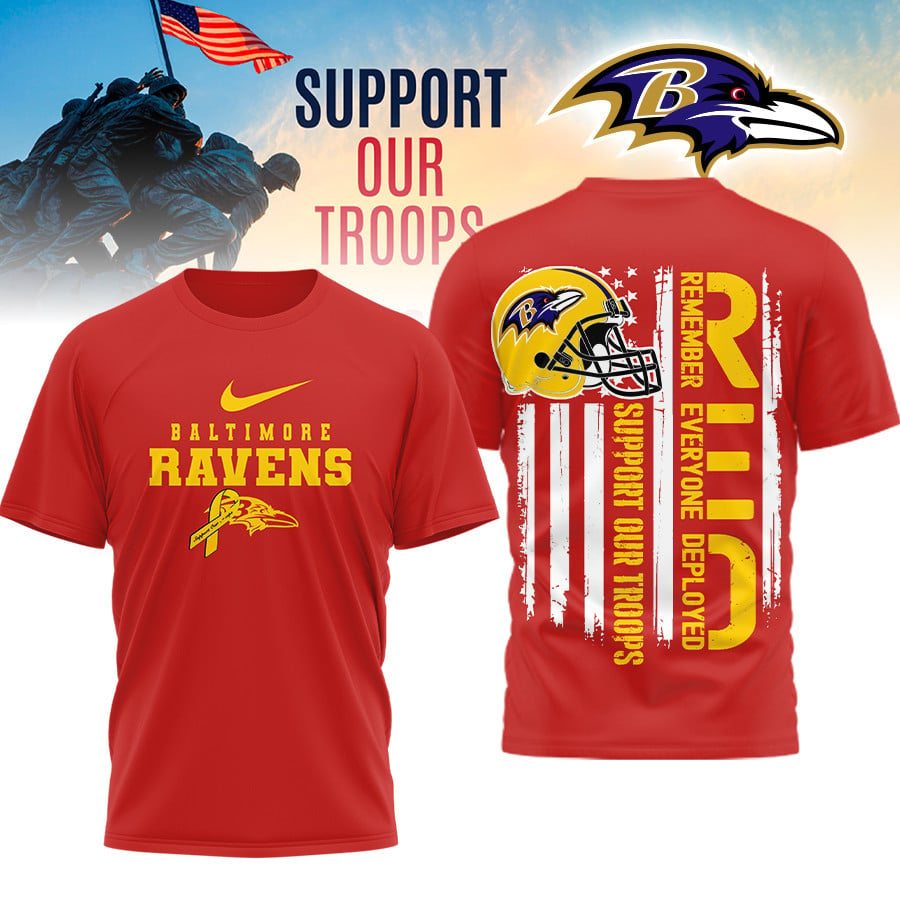 BR Premium NFL Support Our Troops T-shirt DDT 101125 HLPHUONG