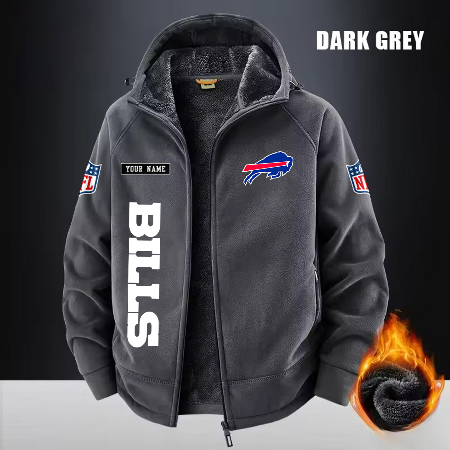 BUF x NFL 3D Half-zip Hoodie DATND TANTD