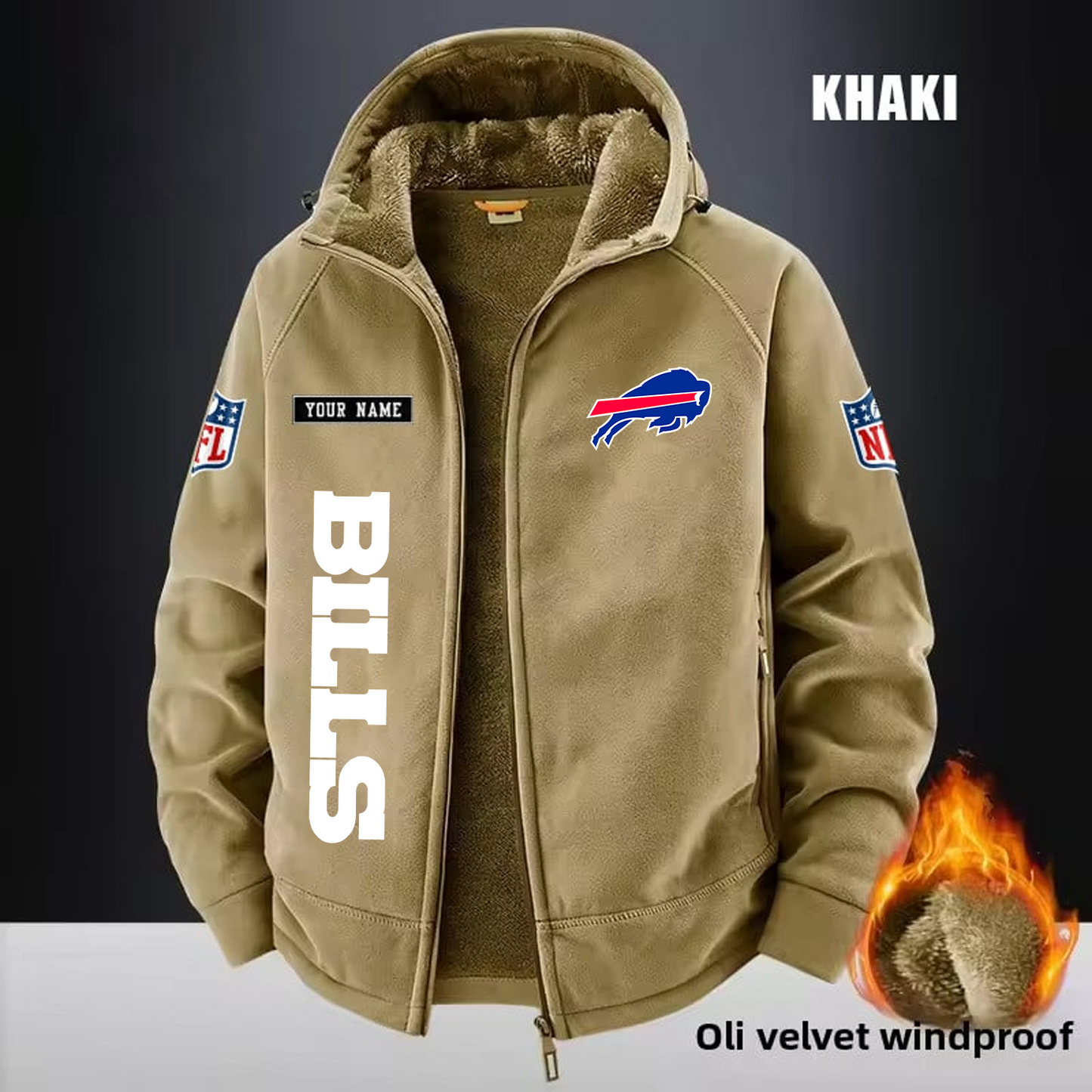 BUF x NFL 3D Half-zip Hoodie DATND TANTD