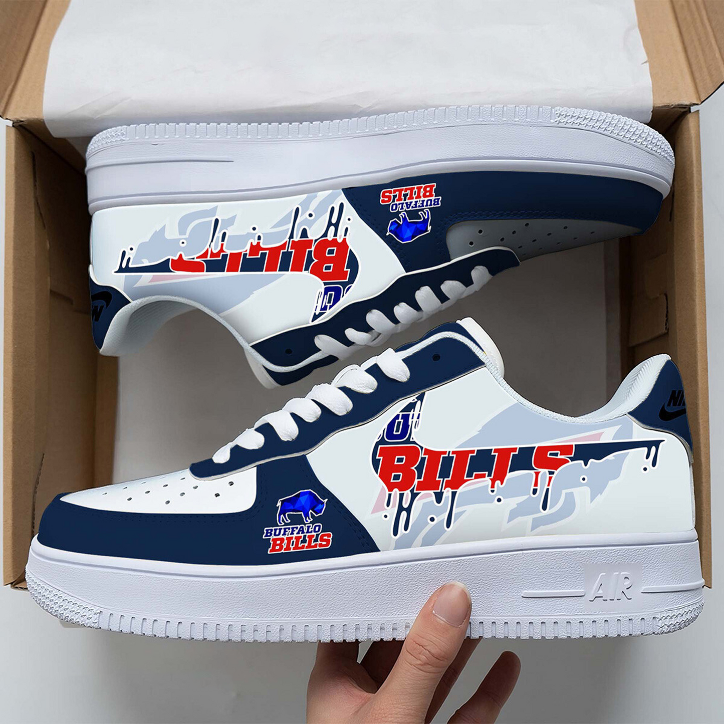 BUF x NFL Team Logo Fan Air Force 1 Shoes DATND TANTD