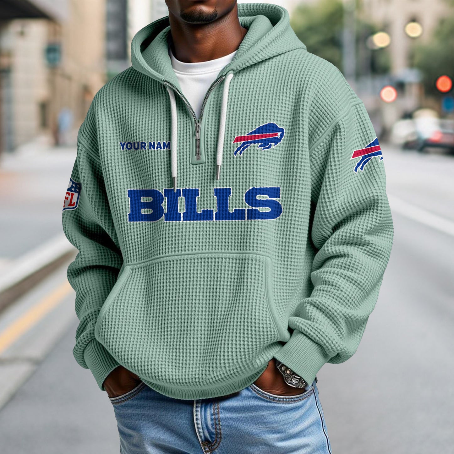 BUF x NFL Waffle Hoodie DatND DVT