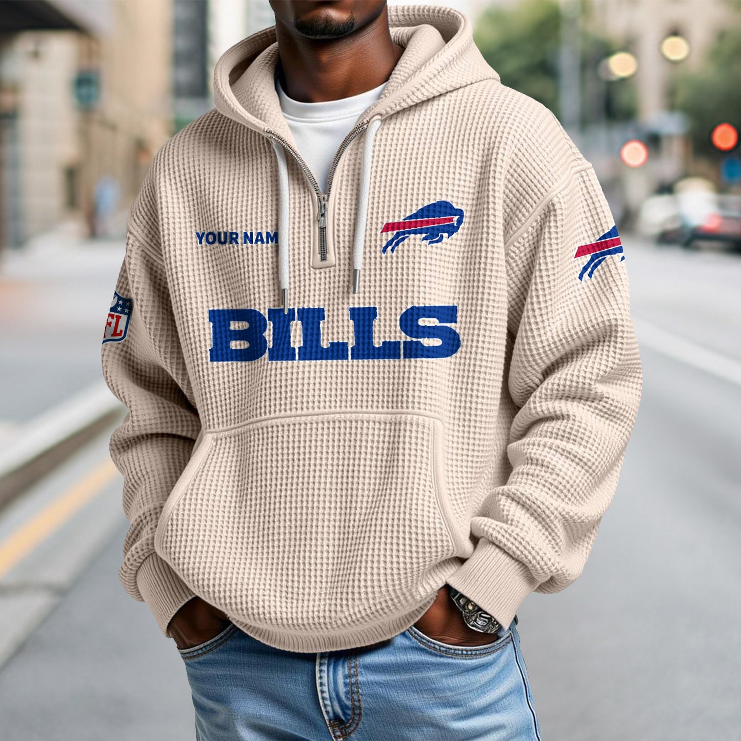 BUF x NFL Waffle Hoodie DatND DVT